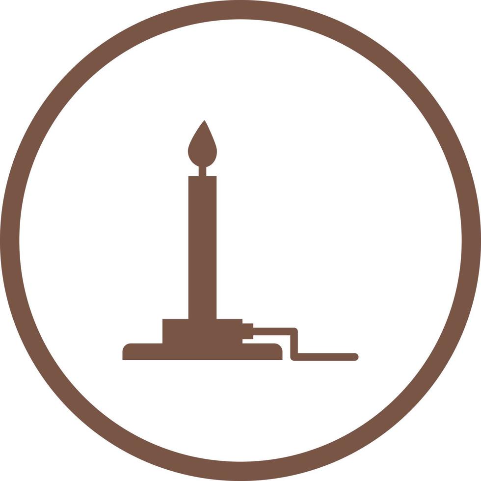 Unique Bunsen Burner Vector Glyph Icon