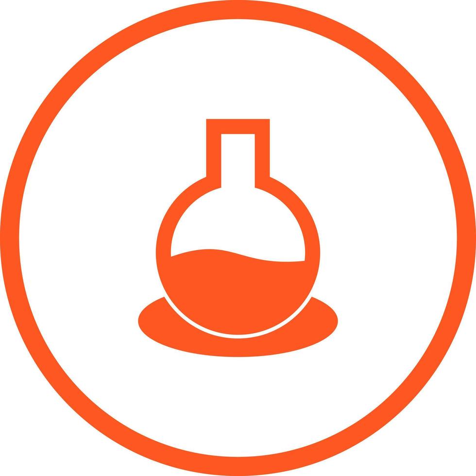 Unique Glass Beaker Vector Glyph Icon