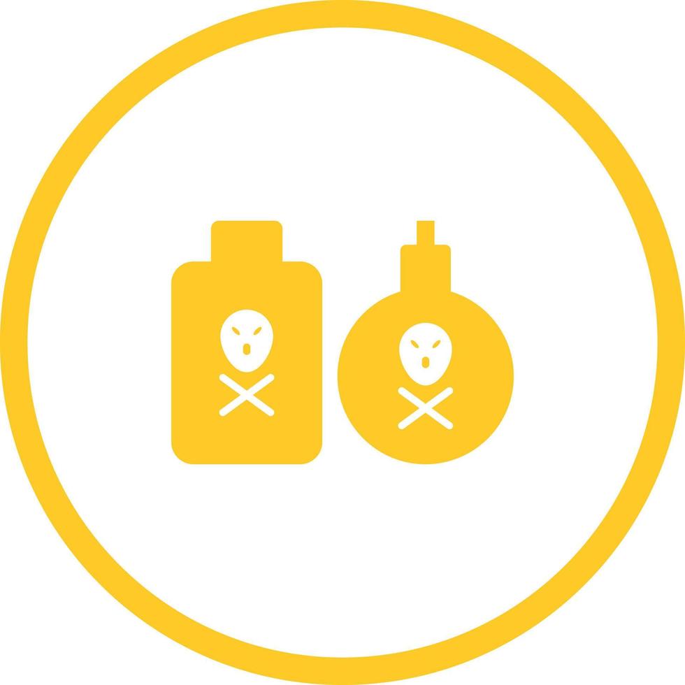 Unique Poisonous Chemical Vector Glyph Icon