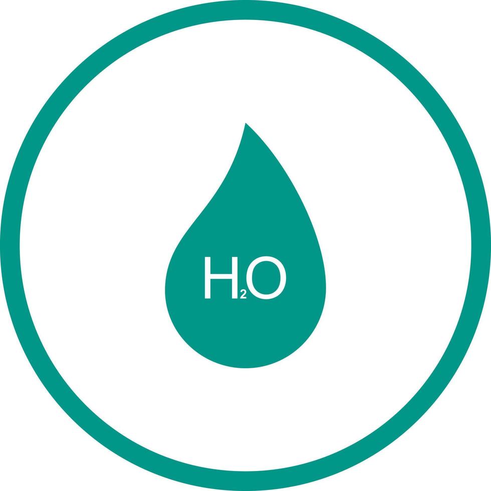 Unique H2O Vector Glyph Icon