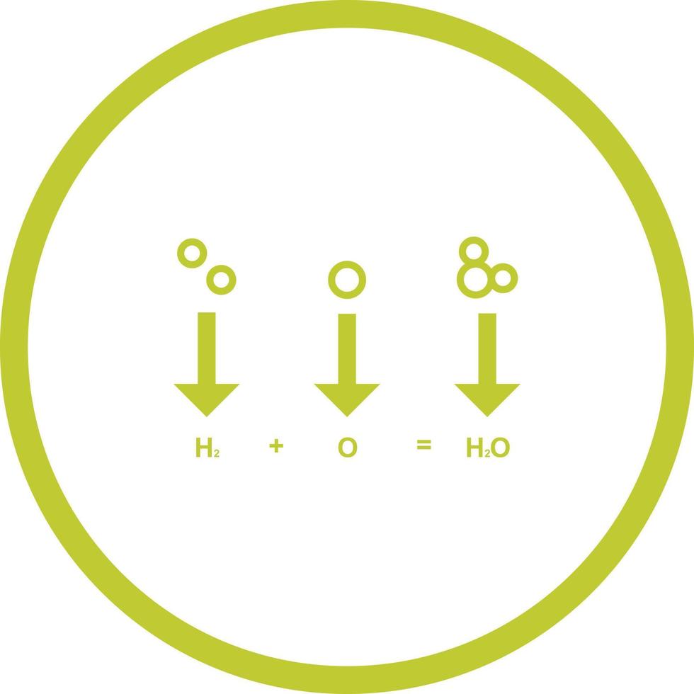 icono de glifo vectorial de fórmula química única vector