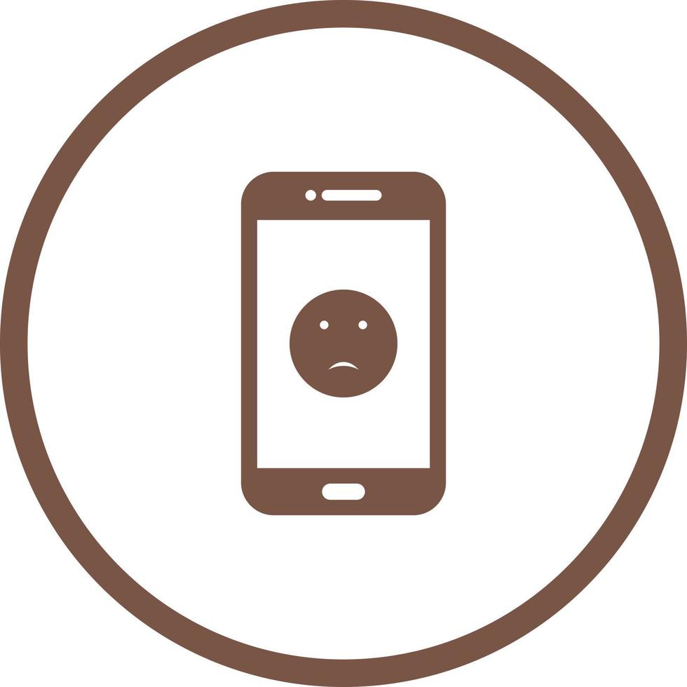 Unique Sad Face Vector Glyph Icon