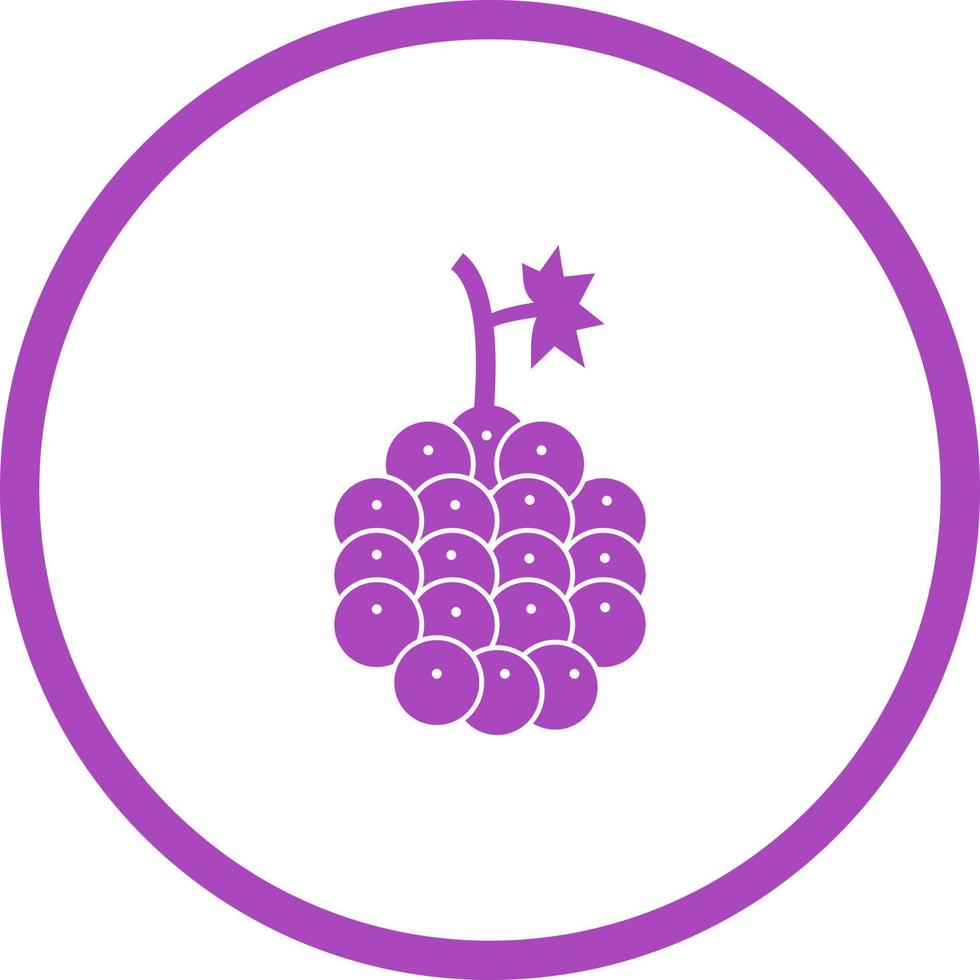 Unique Raspberry Vector Glyph Icon