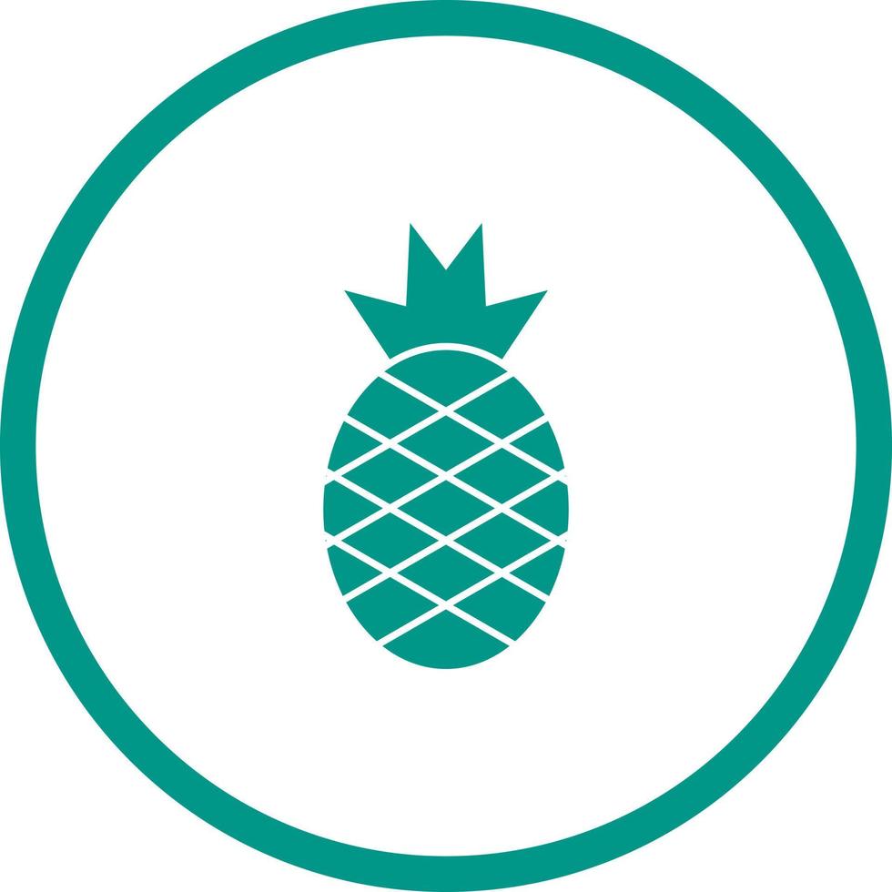 Unique Pineapple Vector Glyph Icon