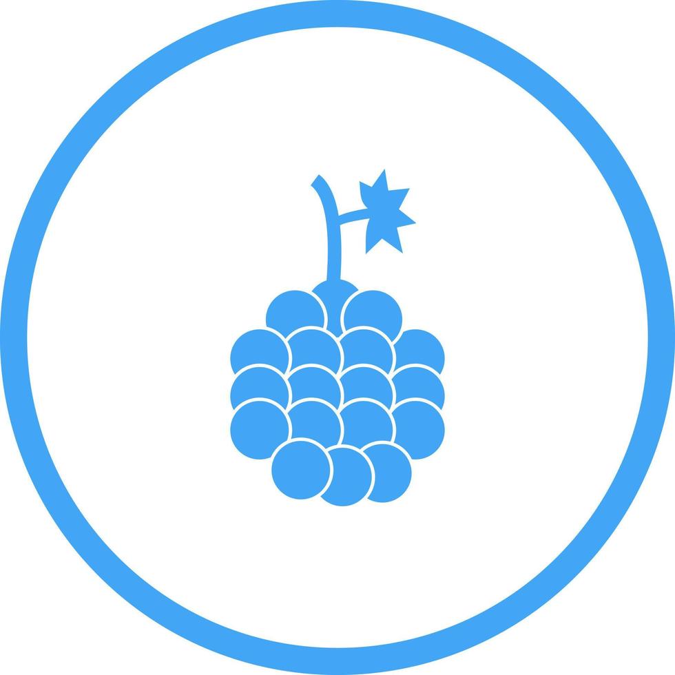 icono de glifo de vector de uvas único