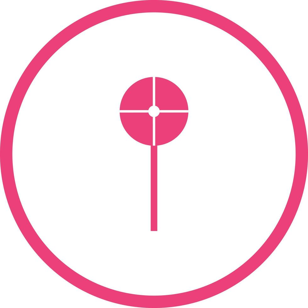 Unique Striped Candy Vector Glyph Icon