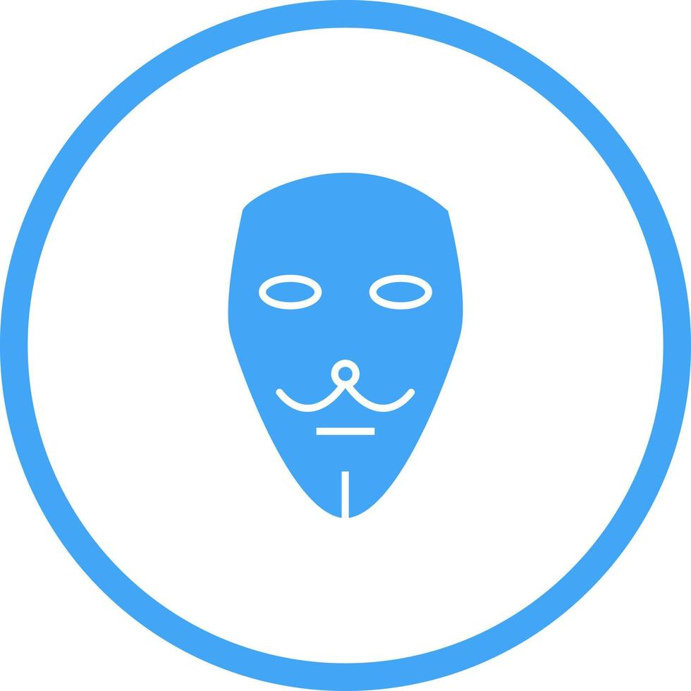 Unique Two Masks Vector Glyph Icon