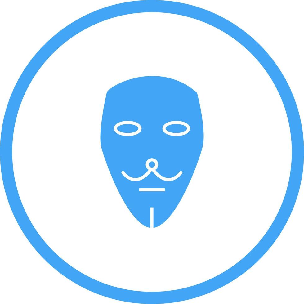 Unique Two Masks Vector Glyph Icon