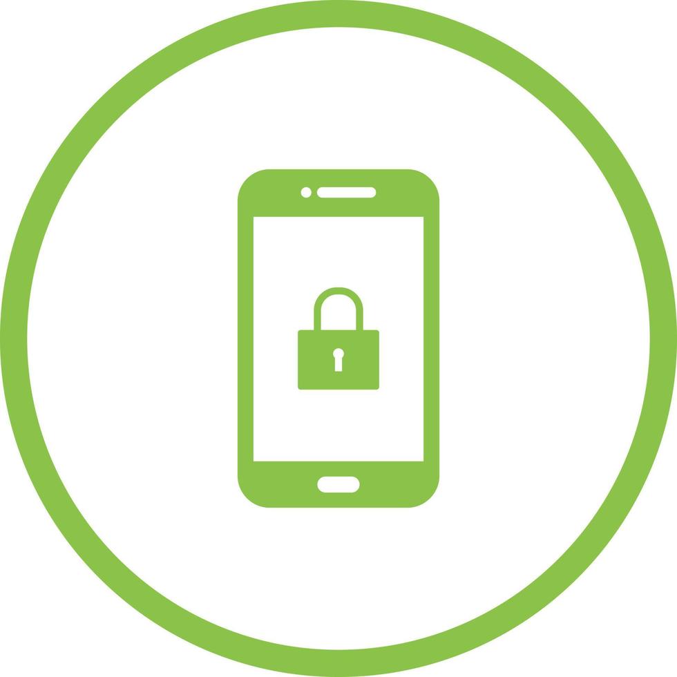 Unique Lock Screen Vector Glyph Icon