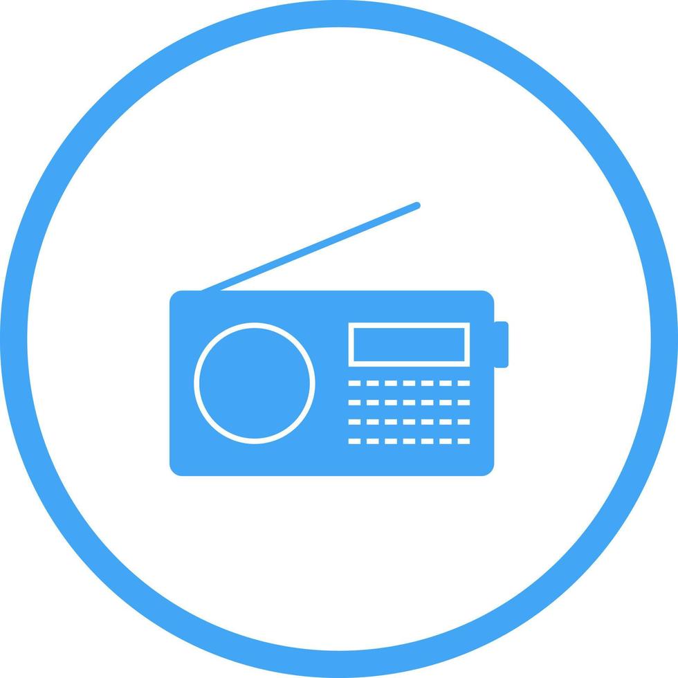 Unique Radio Set Vector Glyph Icon