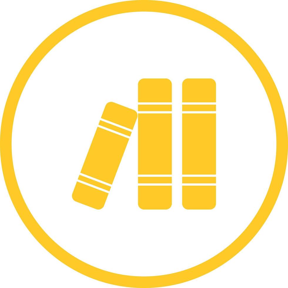 Unique Books Vector Glyph Icon