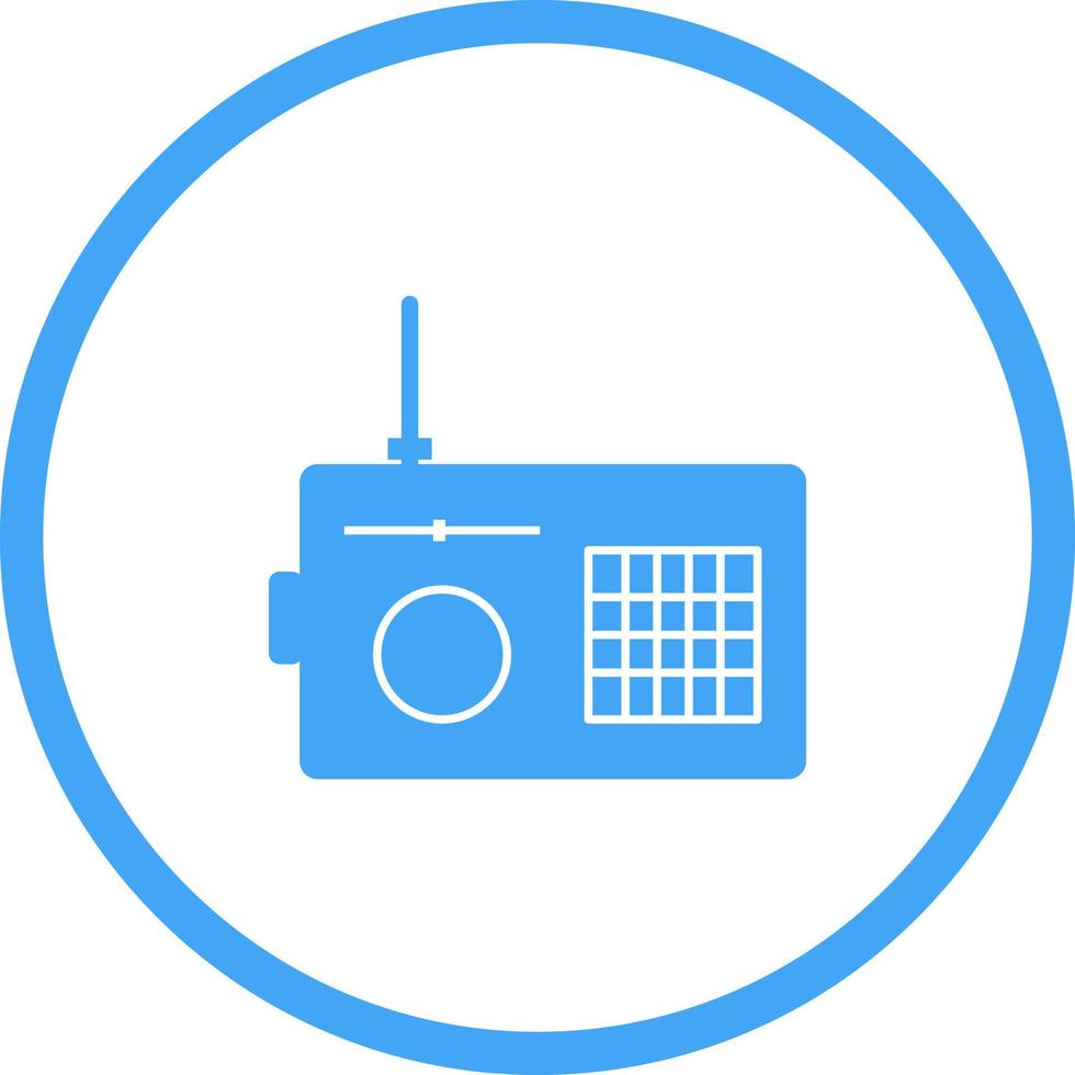 Unique Radio Vector Glyph Icon