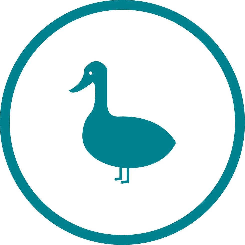 Unique Duck Vector Glyph Icon