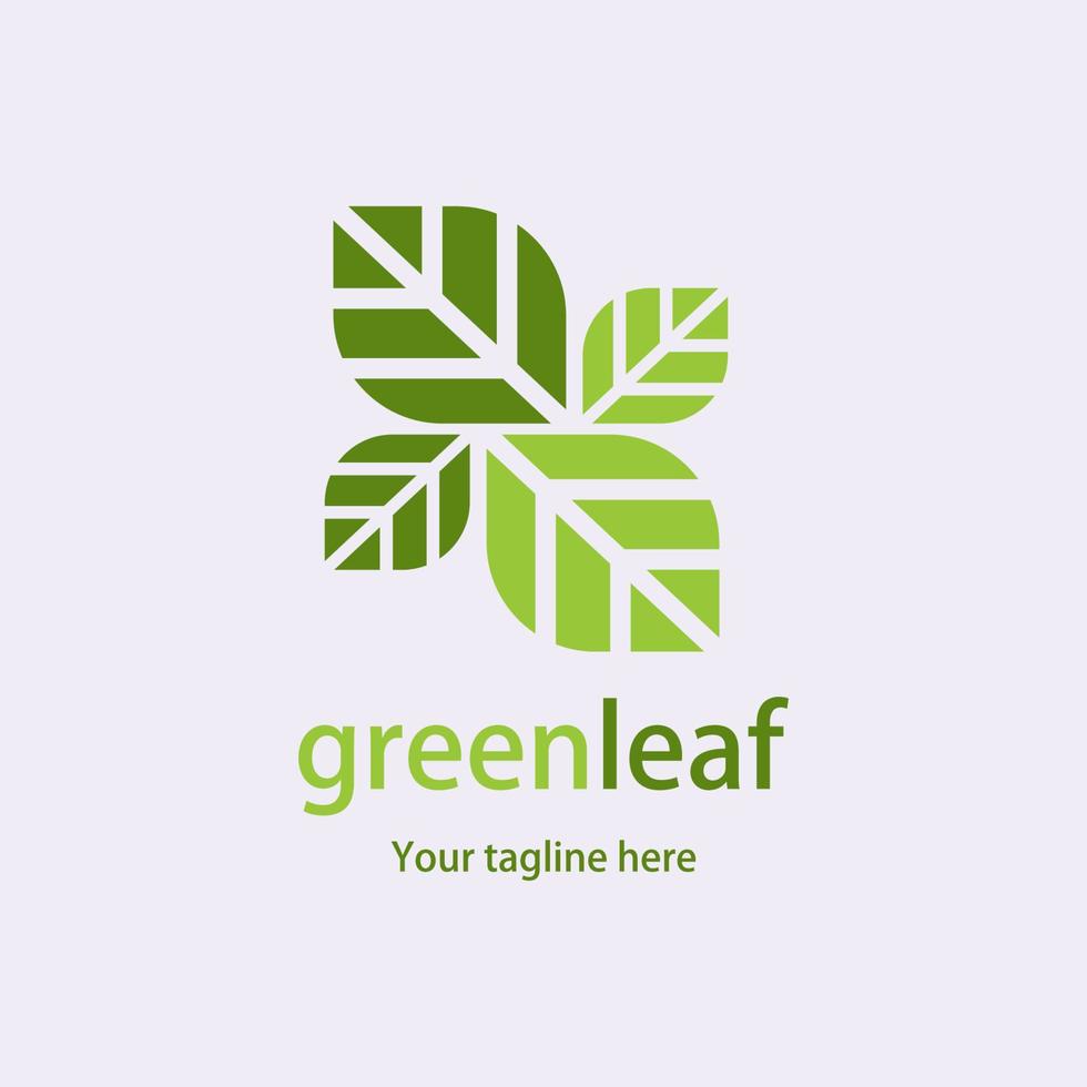 vector de logotipo de empresa de hoja verde
