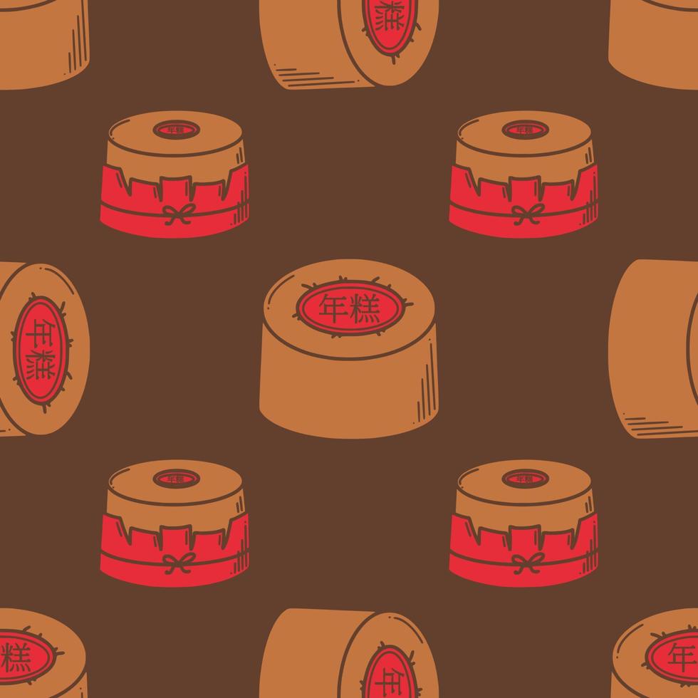 Nian gao, Chinese new year cake vector illustration. Chinese New year dessert niangao