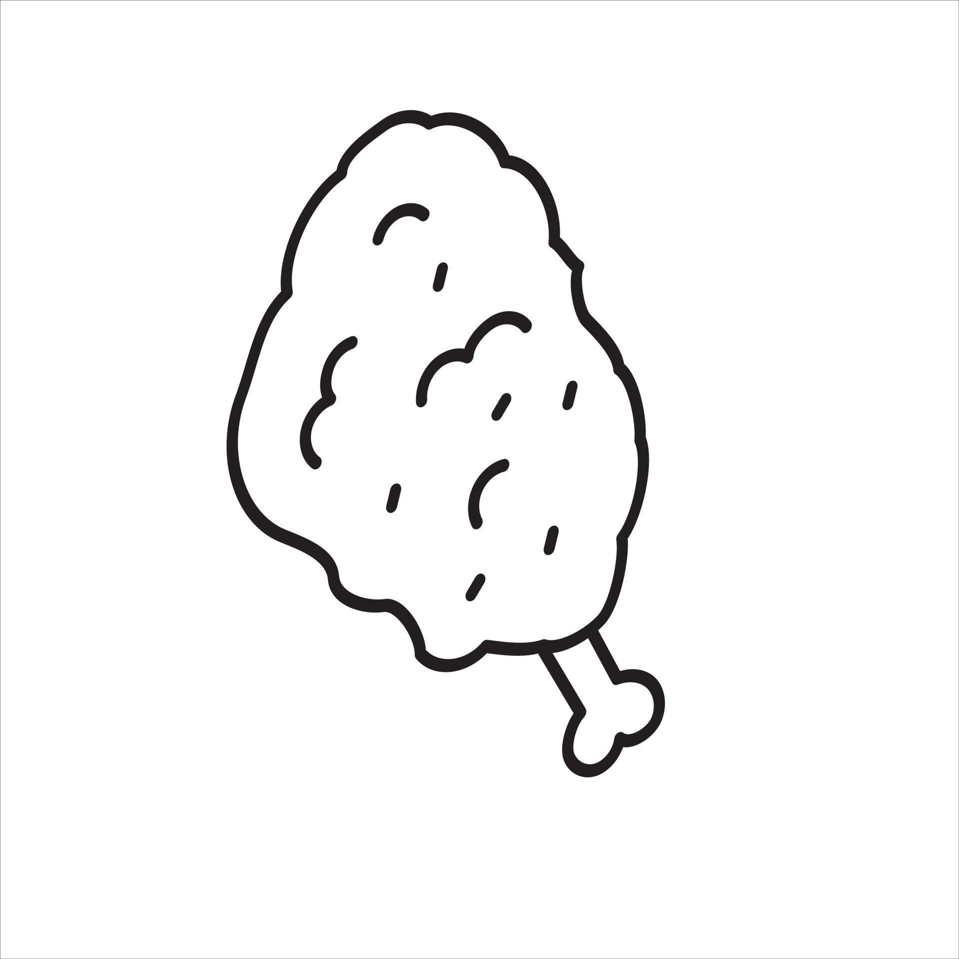 kawai icon food item with coloring page for kids 17069050 Vector Art at