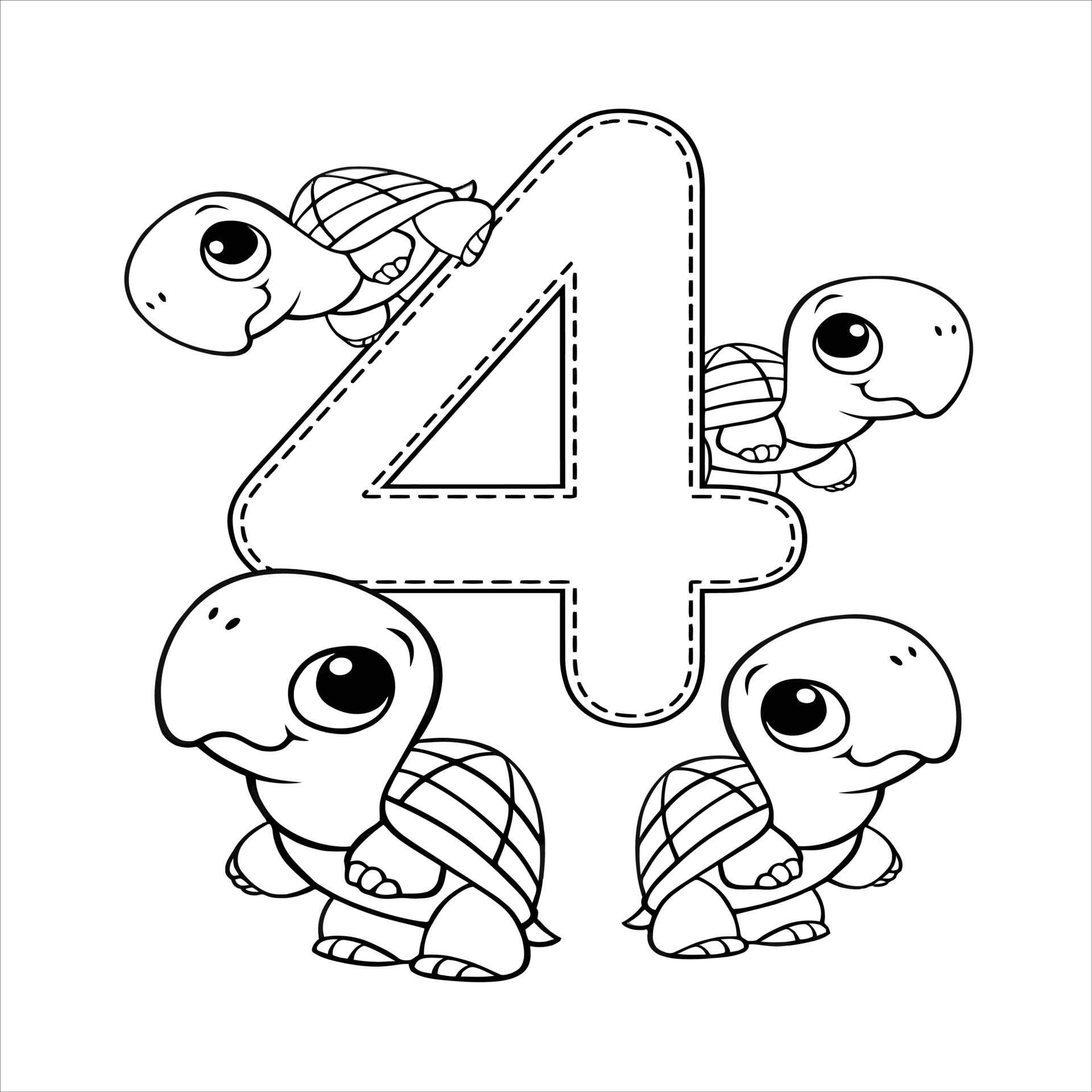 number coloring page