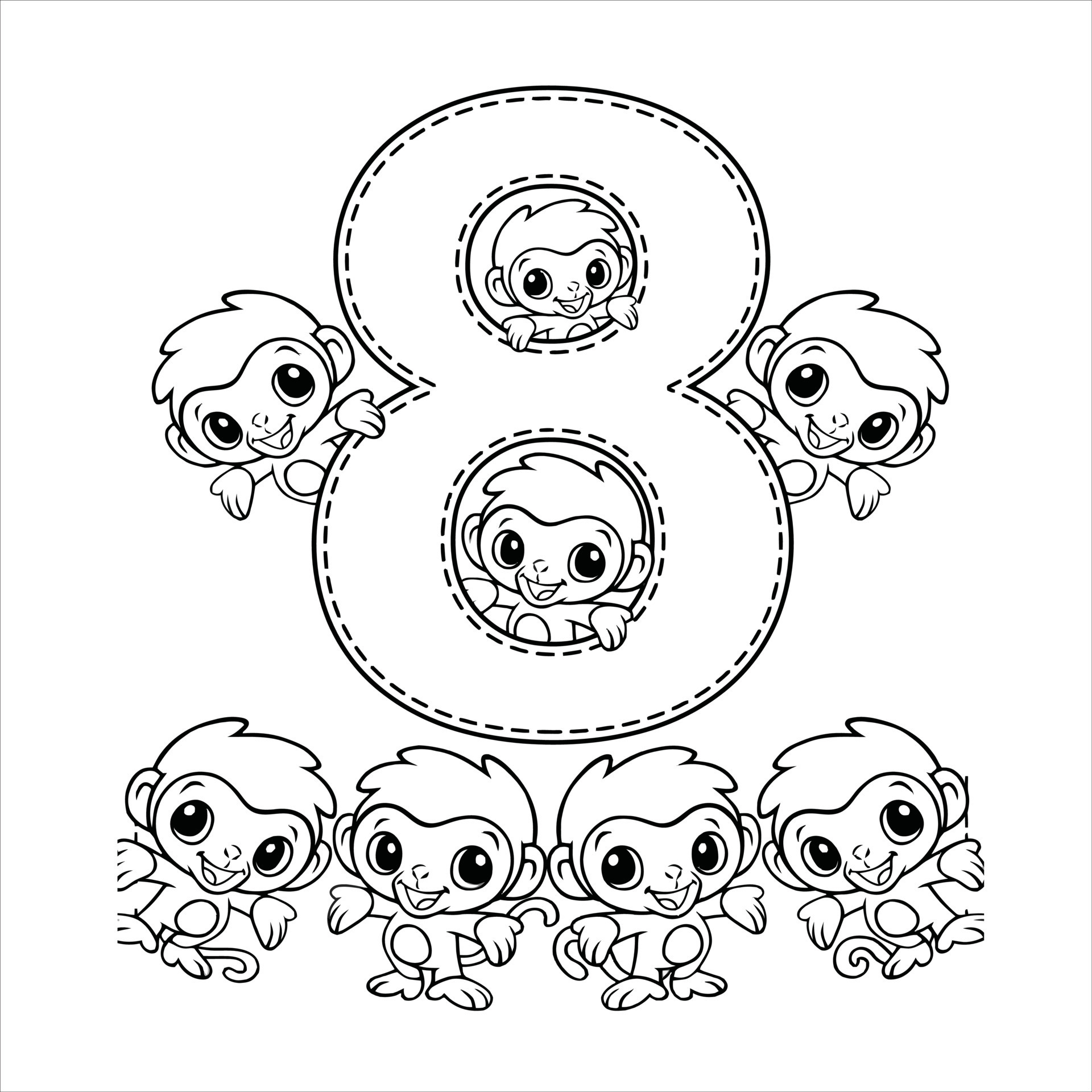 Number coloring page 1,2,3,4,5,6,7,8,9,10 17069063 Vector Art at Vecteezy