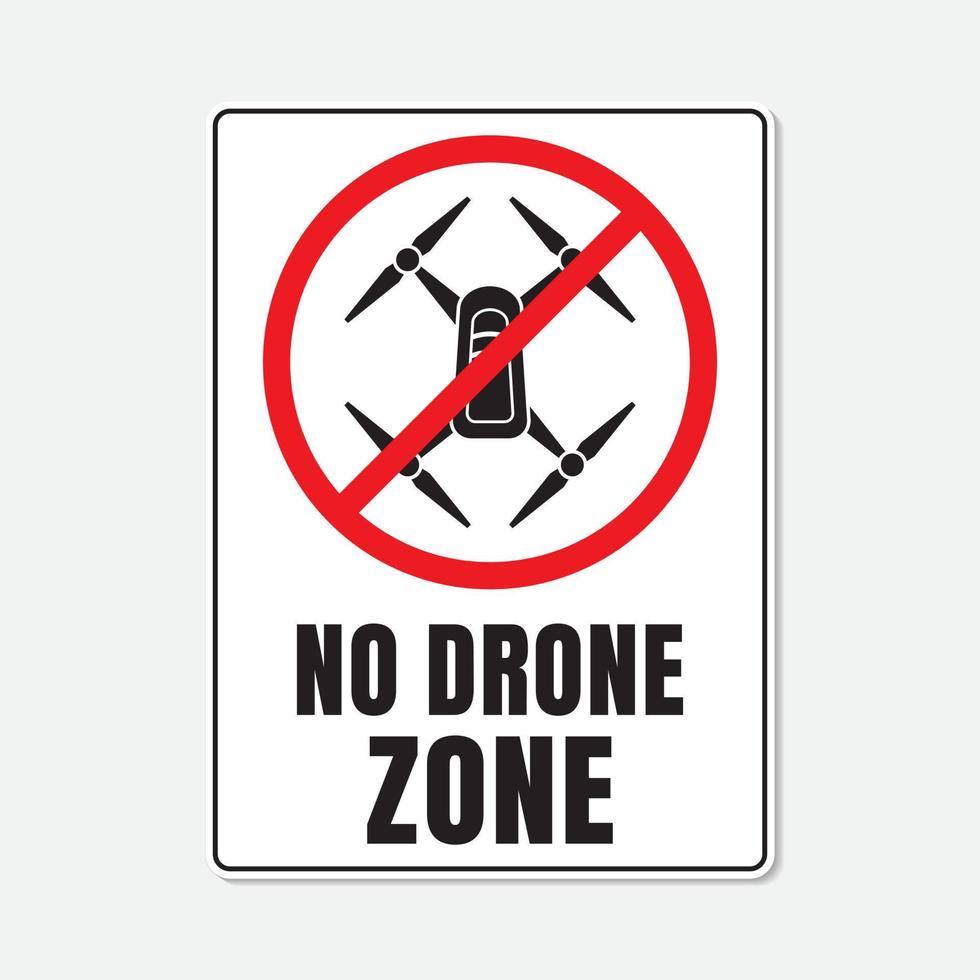 Prohibido el uso de señales de drones. ilustrador vectorial vector