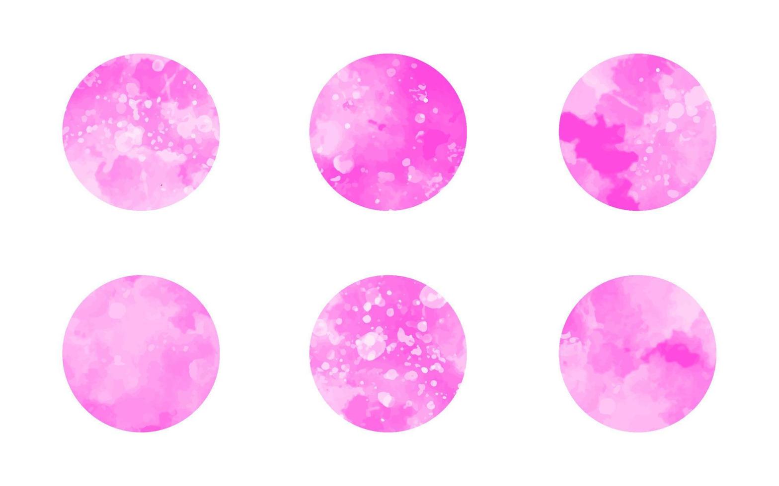 Pink watercolor story highlight cover icons. vector