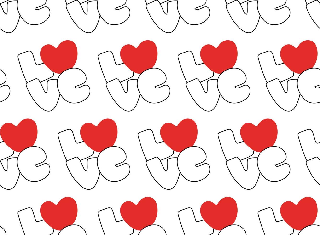 Love. Background, seamless love pattern. vector
