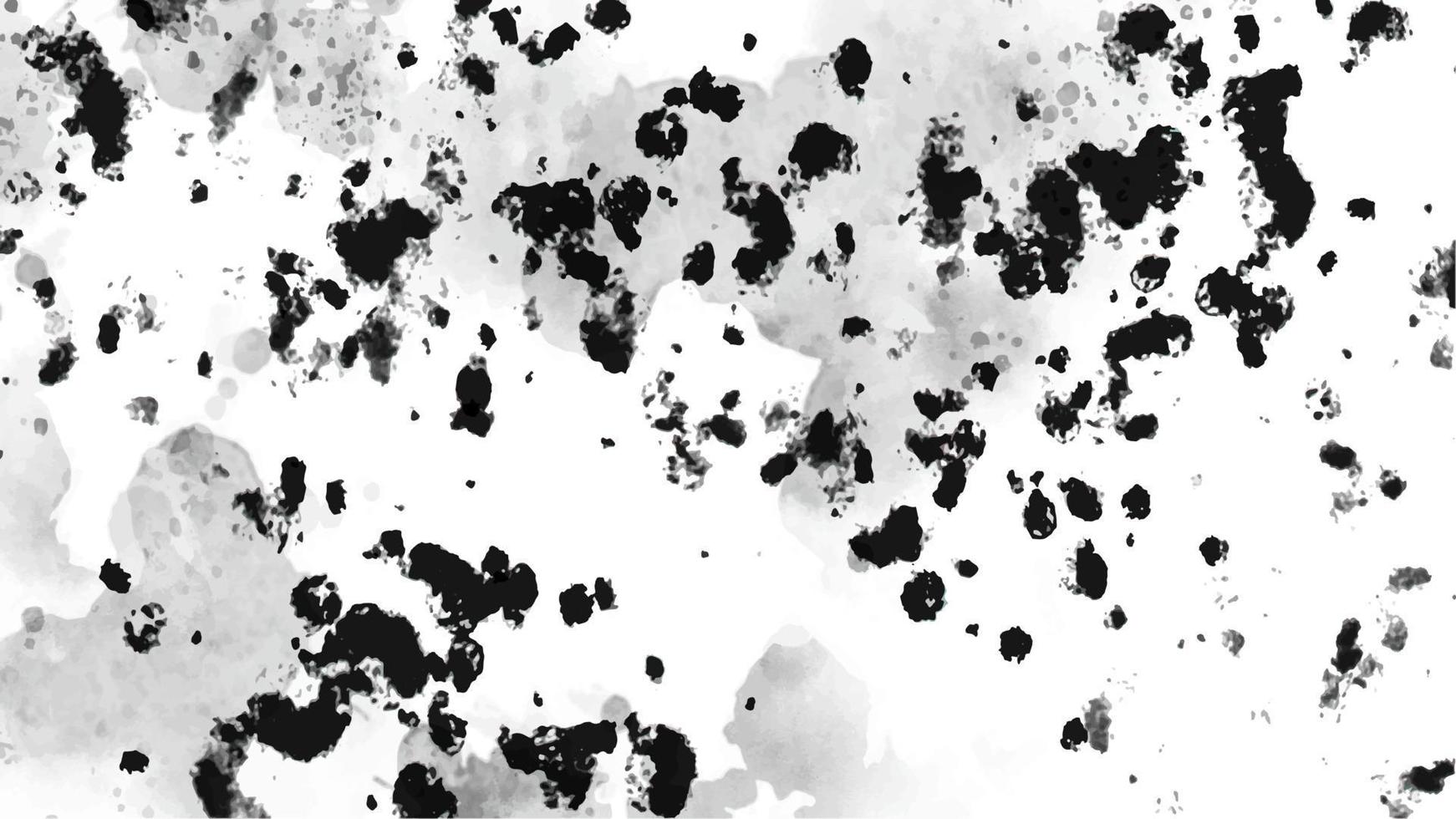 fondo de salpicadura vectorial. texturas de aerosol dibujadas a mano en blanco y negro. manchas negras sobre un fondo blanco. vector