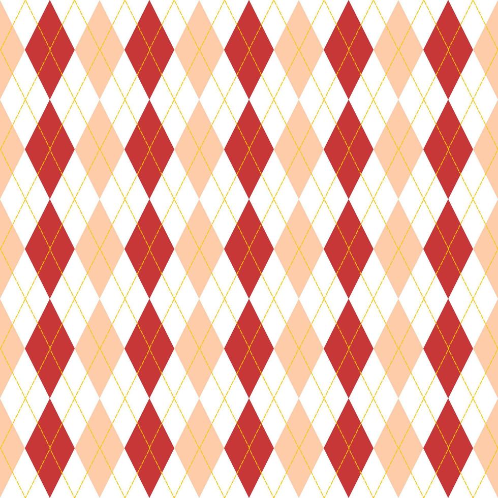 seamless pattern orange argyle background vector