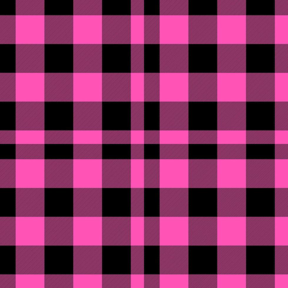 pink and black seamless plaid pattern vector