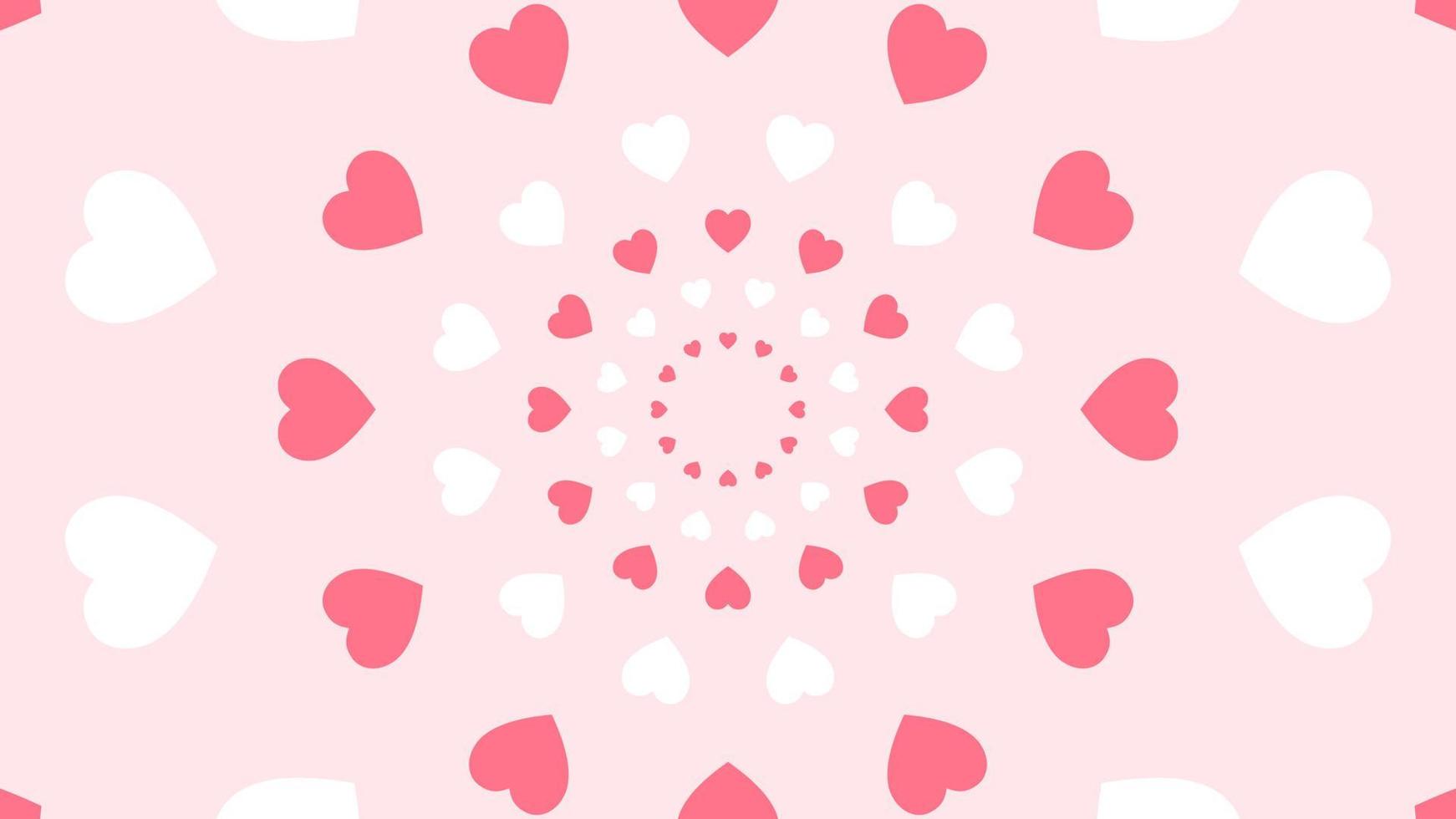 Free vector pink and white heart pattern lover pink background