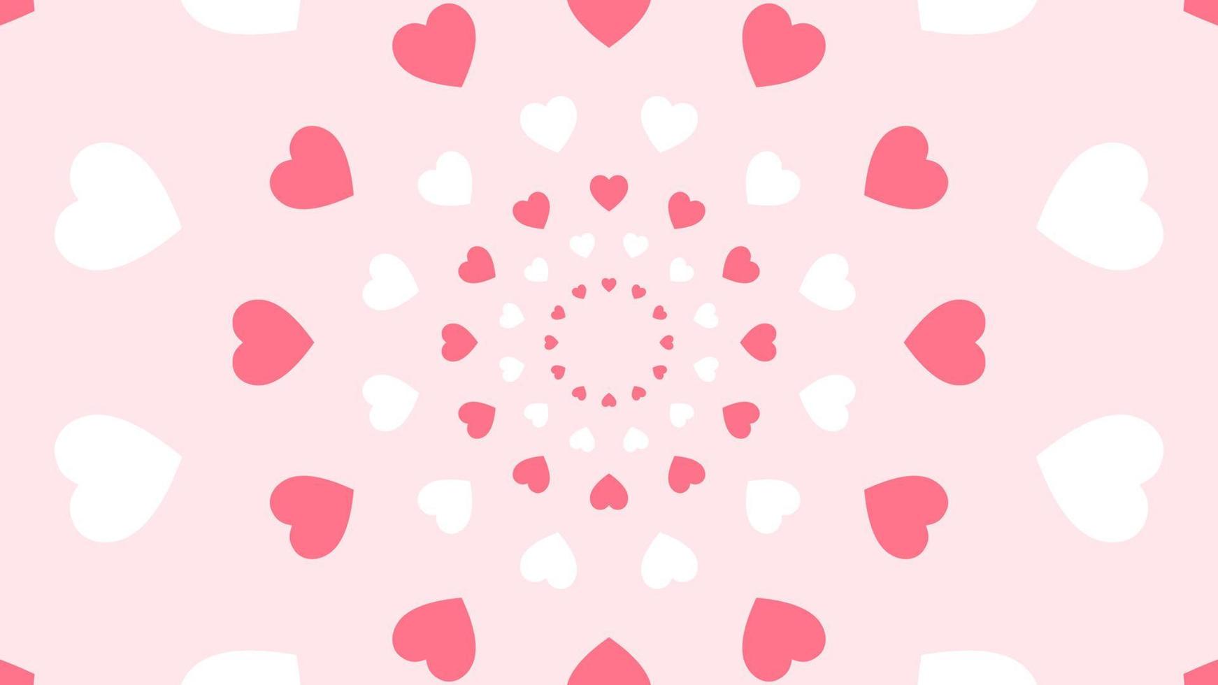 Free vector pink and white heart pattern lover pink background