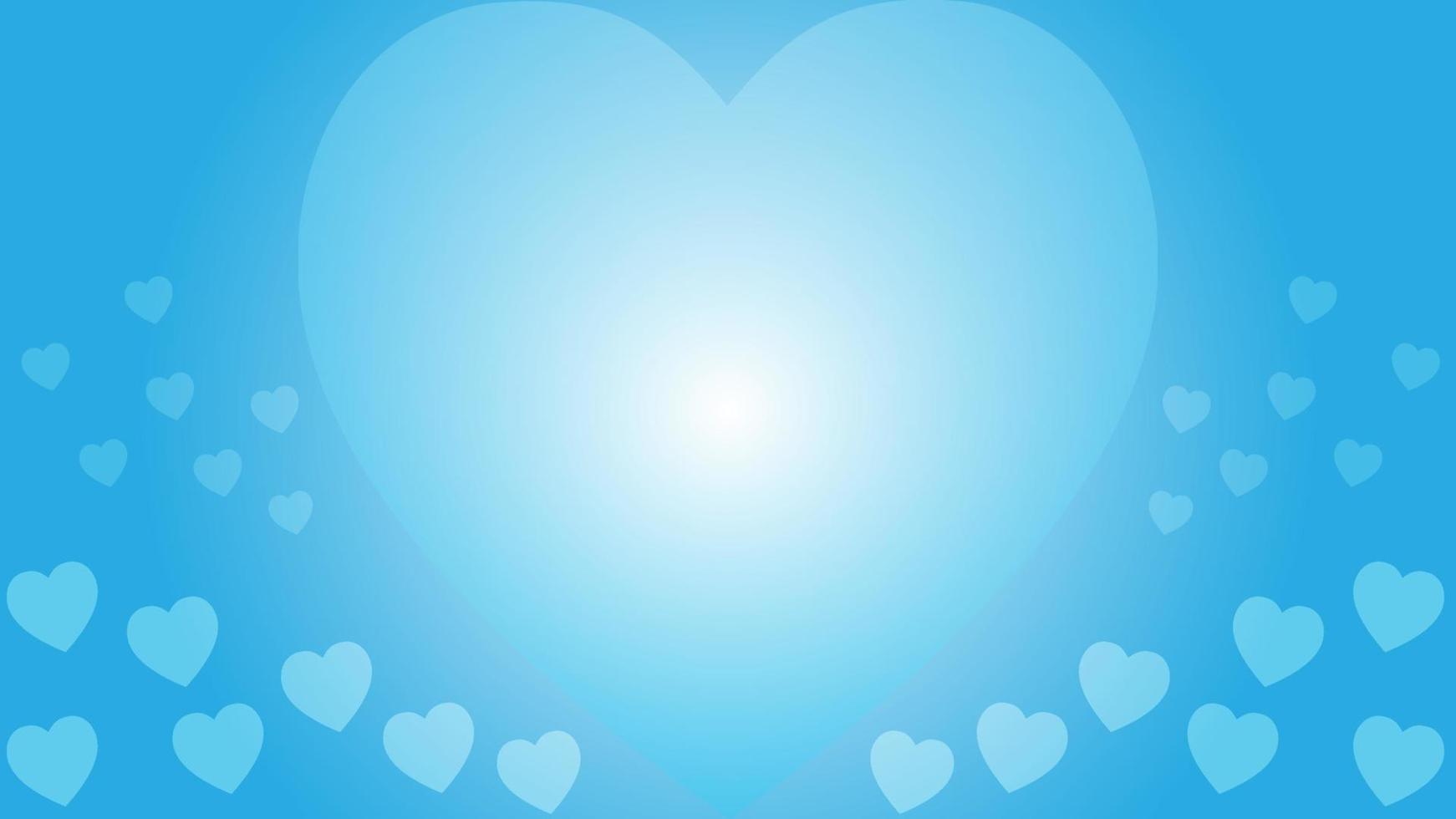 Vector blue balloon heart shiny bokeh love valentine concept
