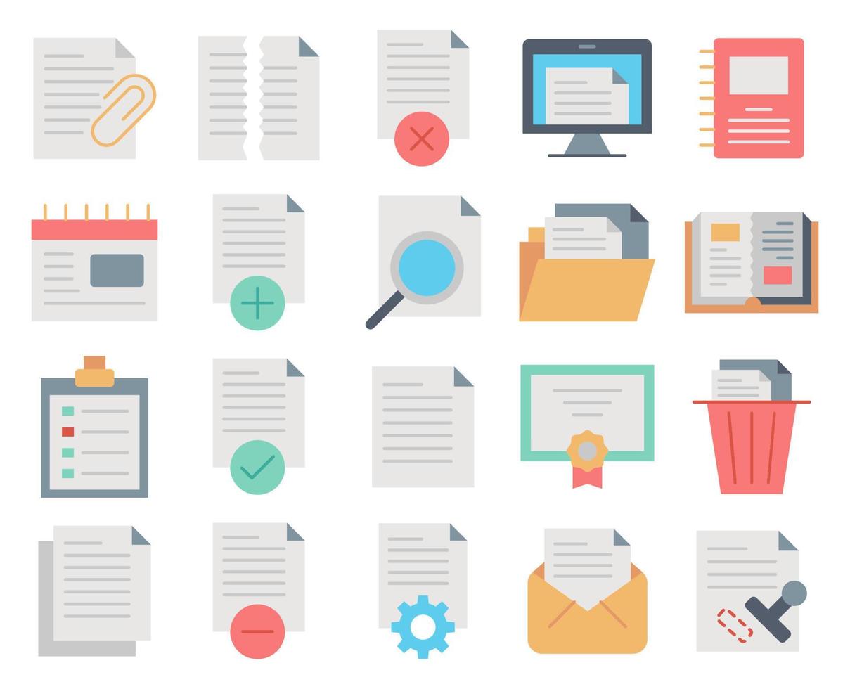 Documents icons, suitable for a wide range of digital creative projects. vector