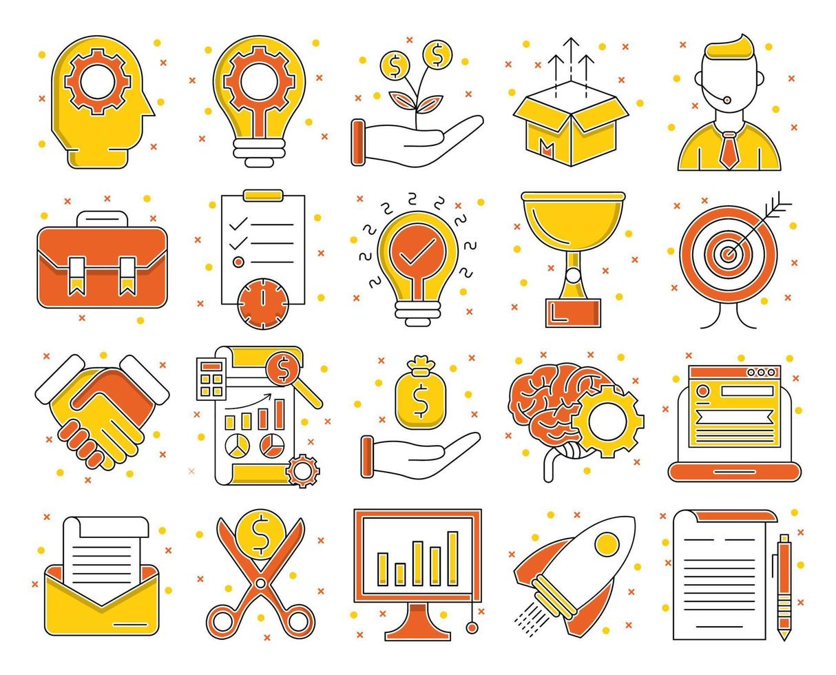 Development and startup icons, suitable for a wide range of digital creative projects. vector