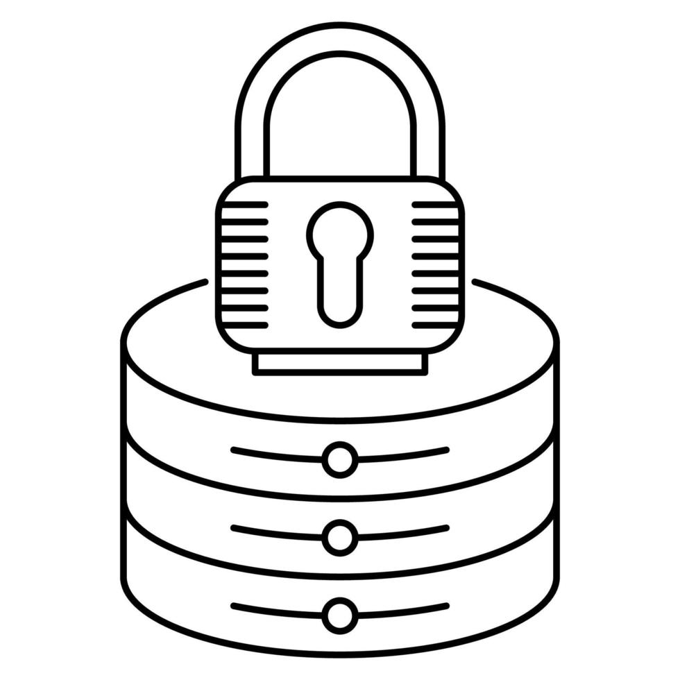 Server protection icon, suitable for a wide range of digital creative projects. vector