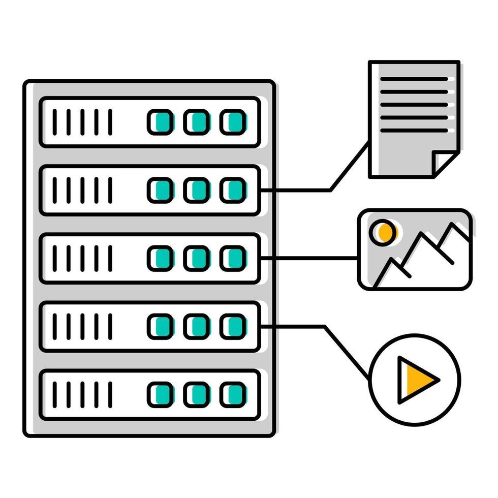 hosting files icon, suitable for a wide range of digital creative projects. vector