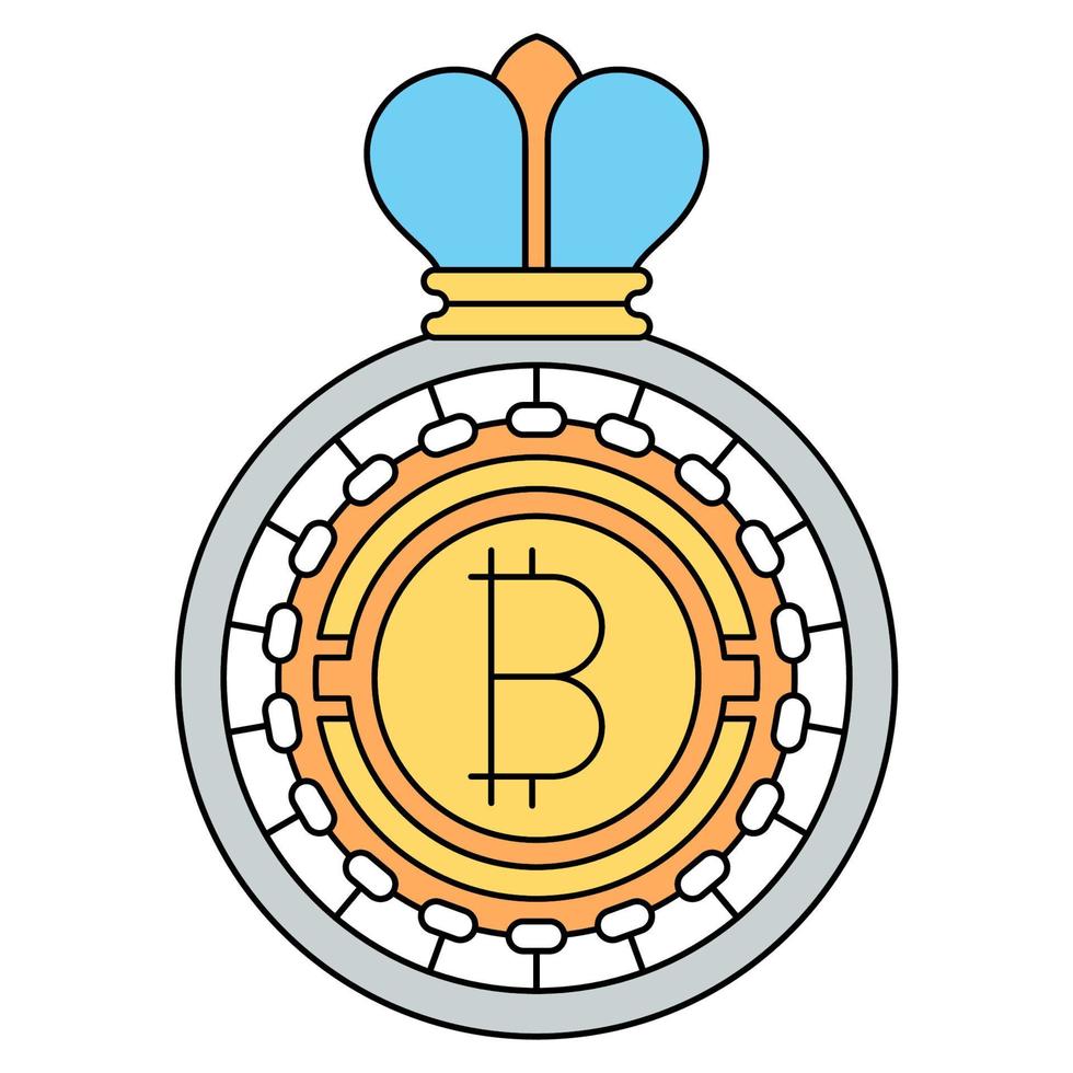 bitcoin power icon, suitable for a wide range of digital creative projects. vector