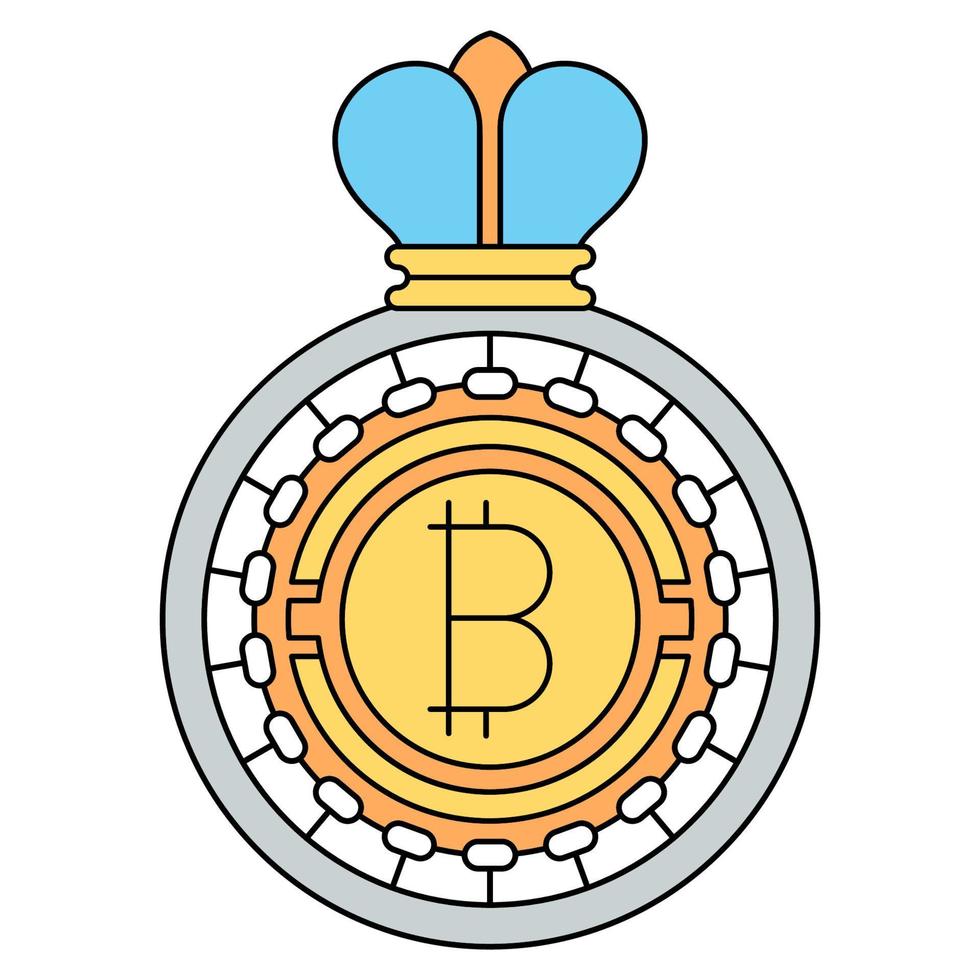 icono de poder de bitcoin, adecuado para una amplia gama de proyectos creativos digitales. vector