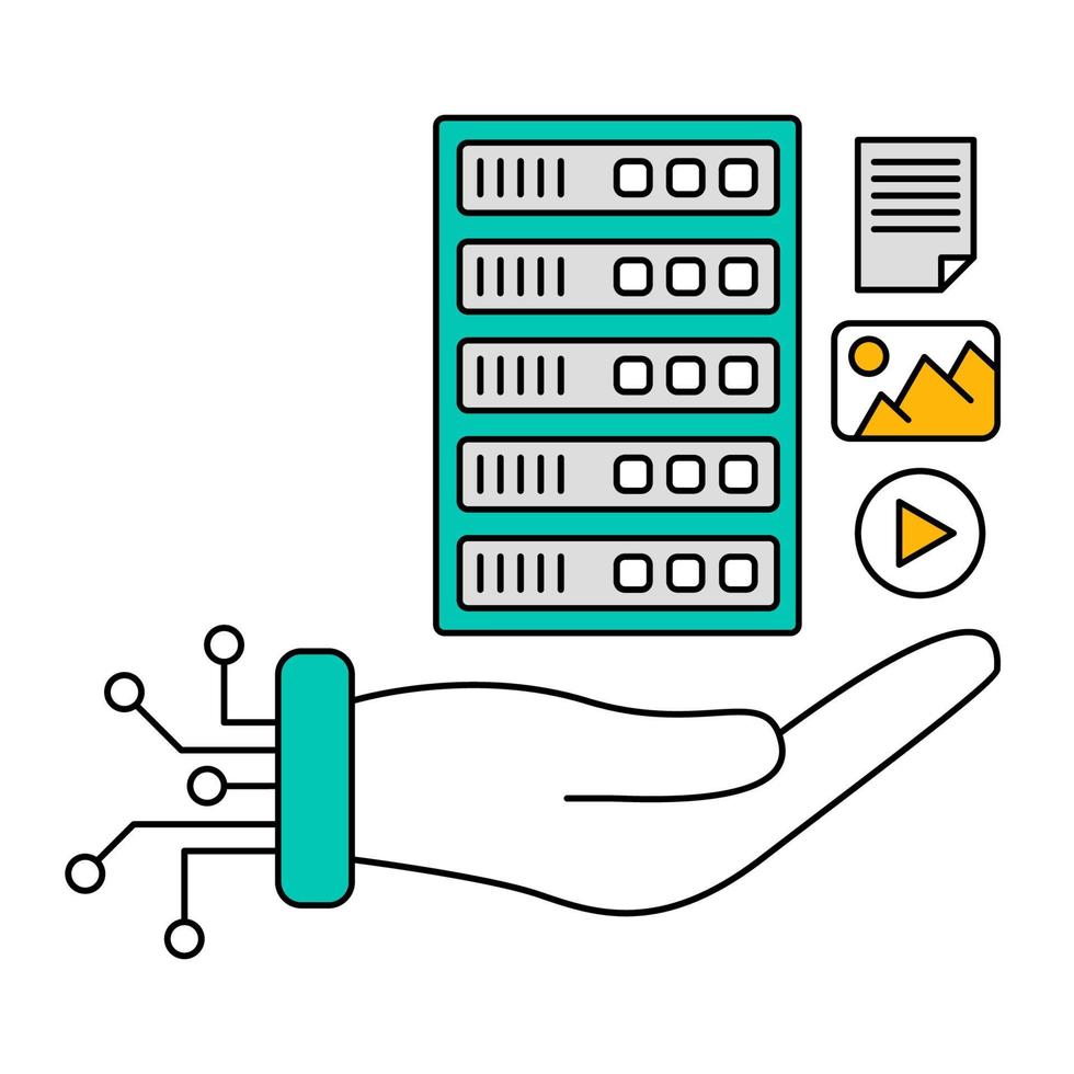 icono de datos estructurados, adecuado para una amplia gama de proyectos creativos digitales. vector