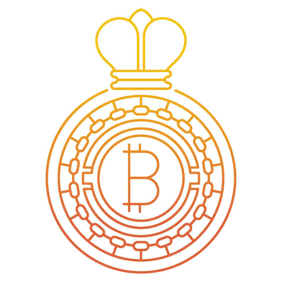 bitcoin power icon, suitable for a wide range of digital creative projects. vector