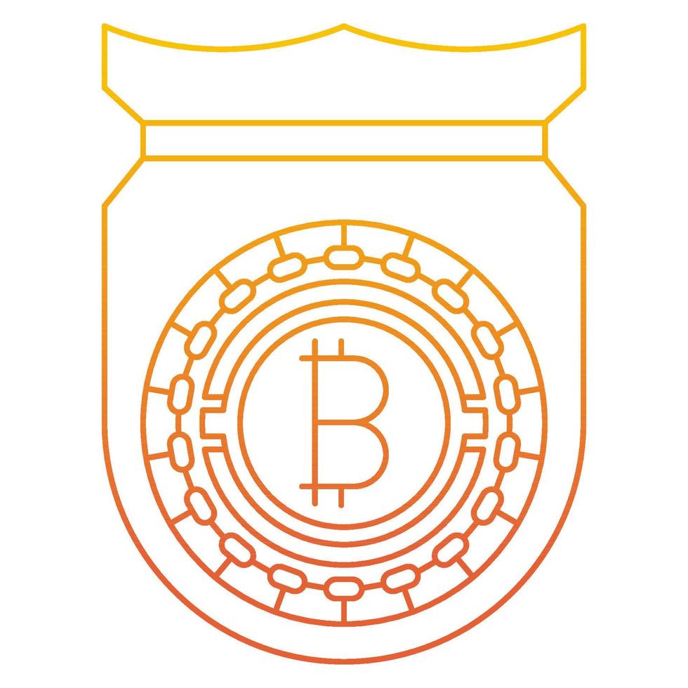 bitcoin protection icon, suitable for a wide range of digital creative projects. vector