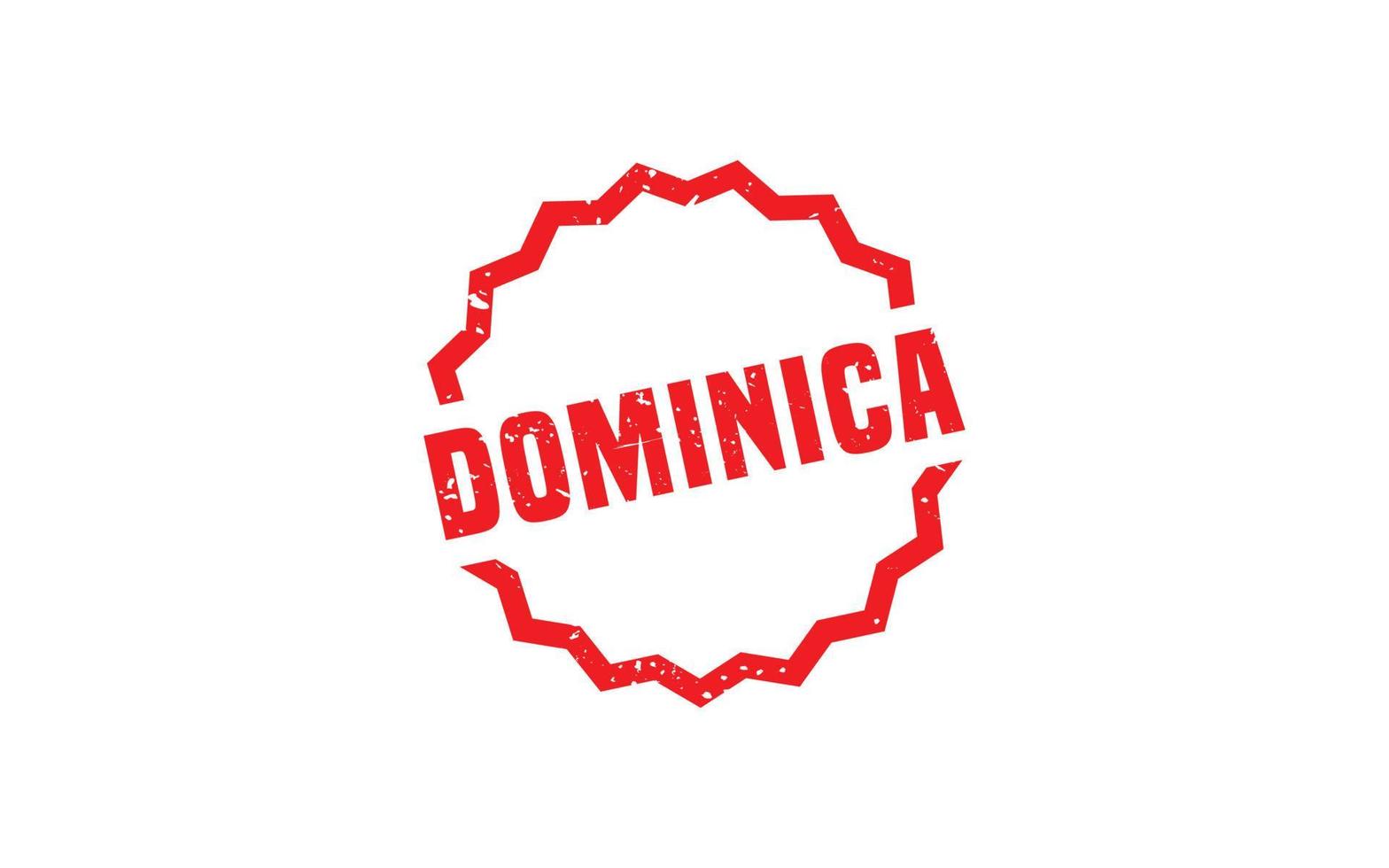 DOMINICA stamp rubber with grunge style on white background vector