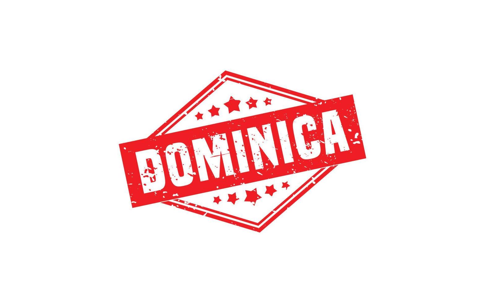 DOMINICA stamp rubber with grunge style on white background vector