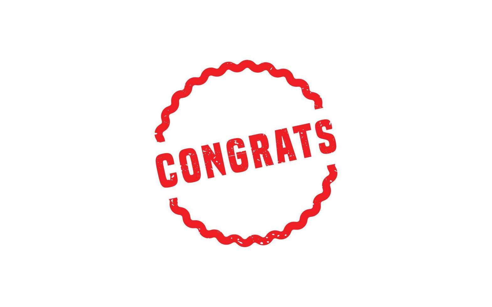 CONGRATS rubber stamp with grunge style on white background vector