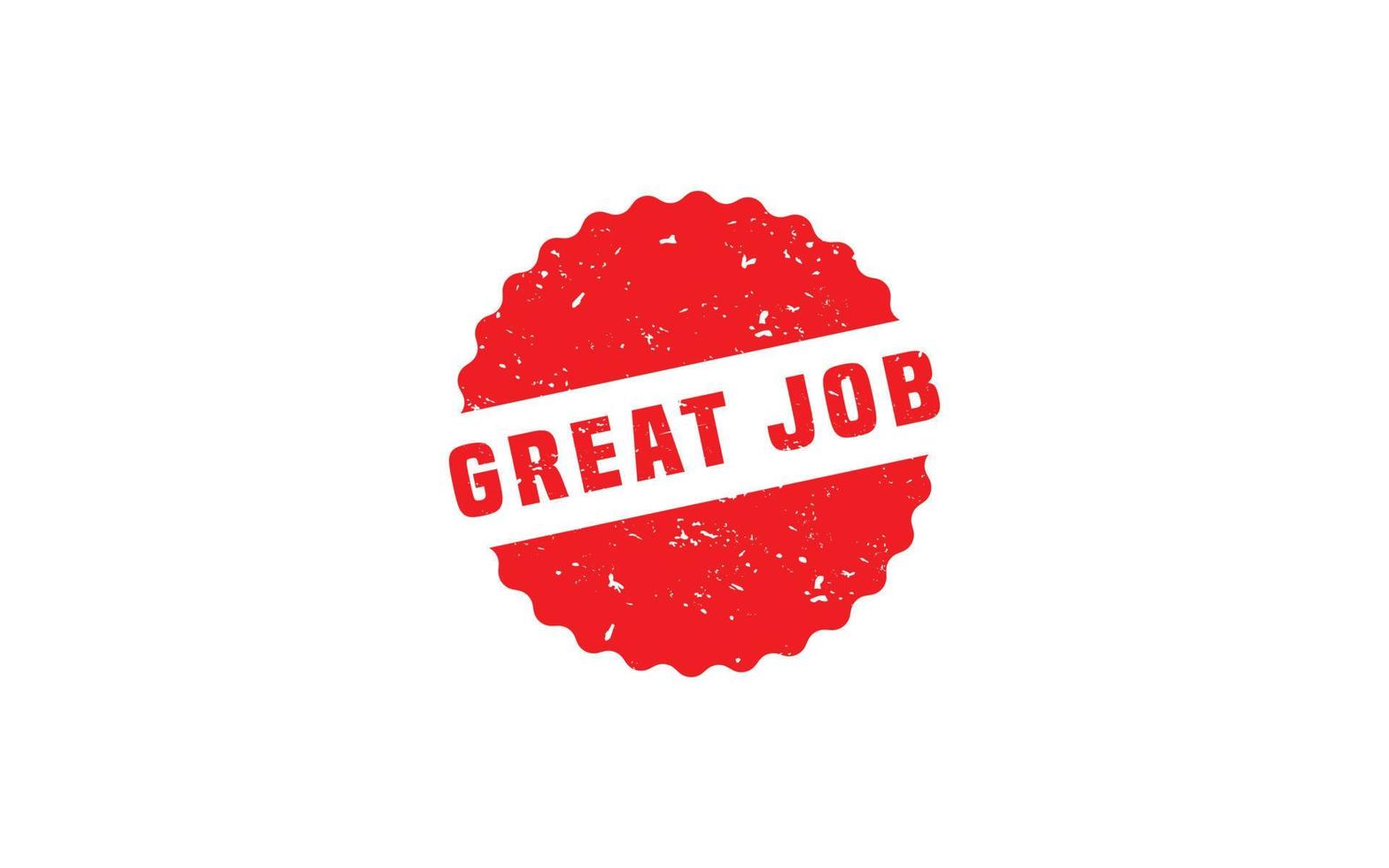 GREAT JOB rubber stamp with grunge style on white background vector