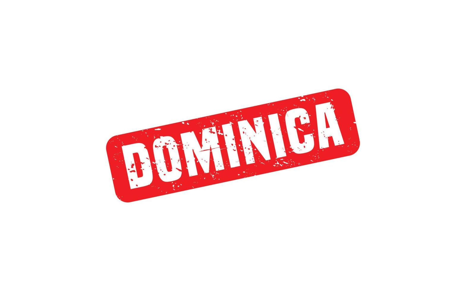 DOMINICA stamp rubber with grunge style on white background vector