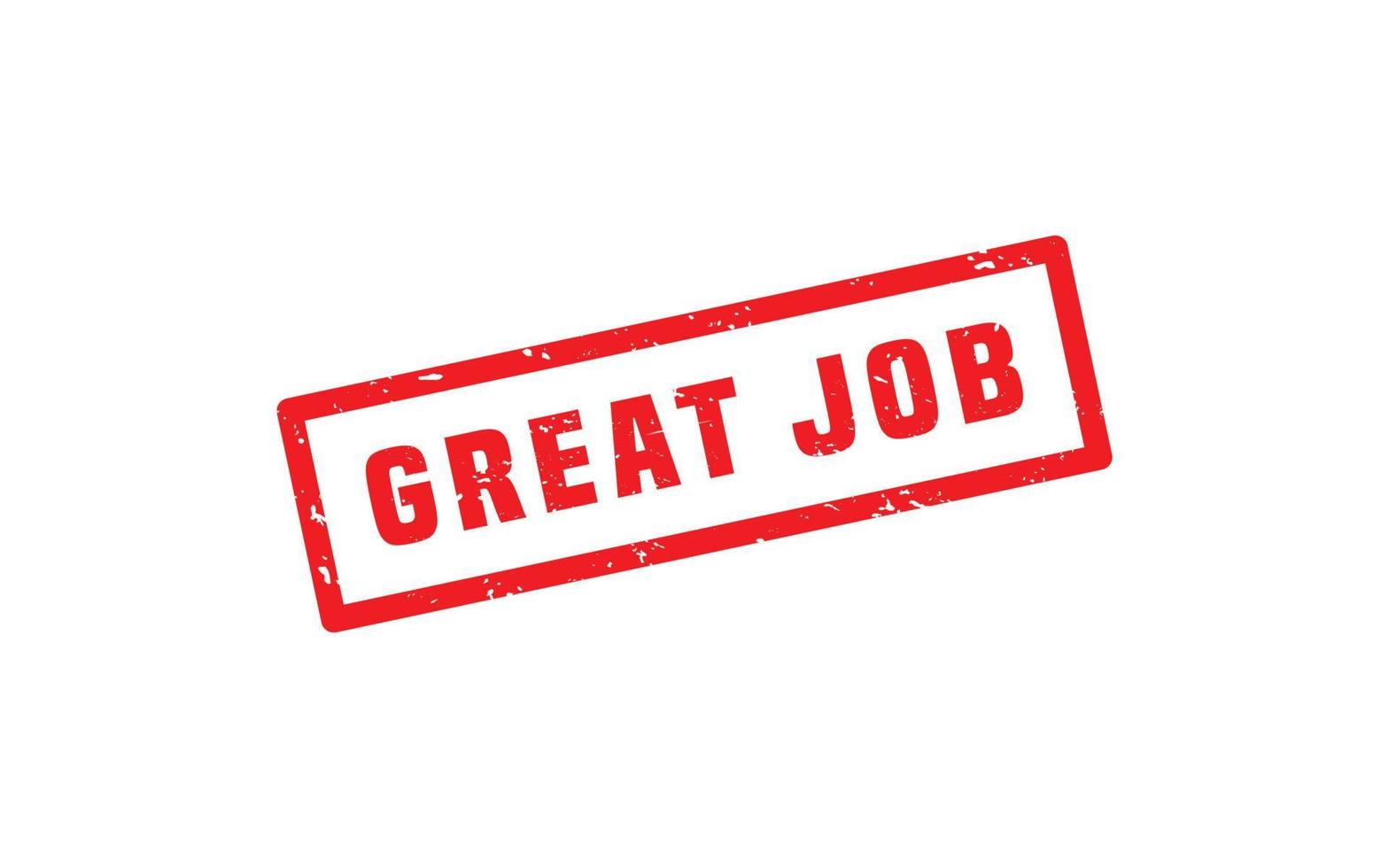 GREAT JOB rubber stamp with grunge style on white background vector