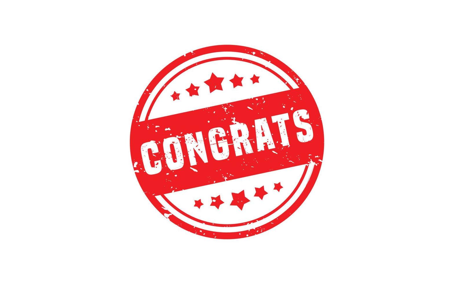 CONGRATS rubber stamp with grunge style on white background vector