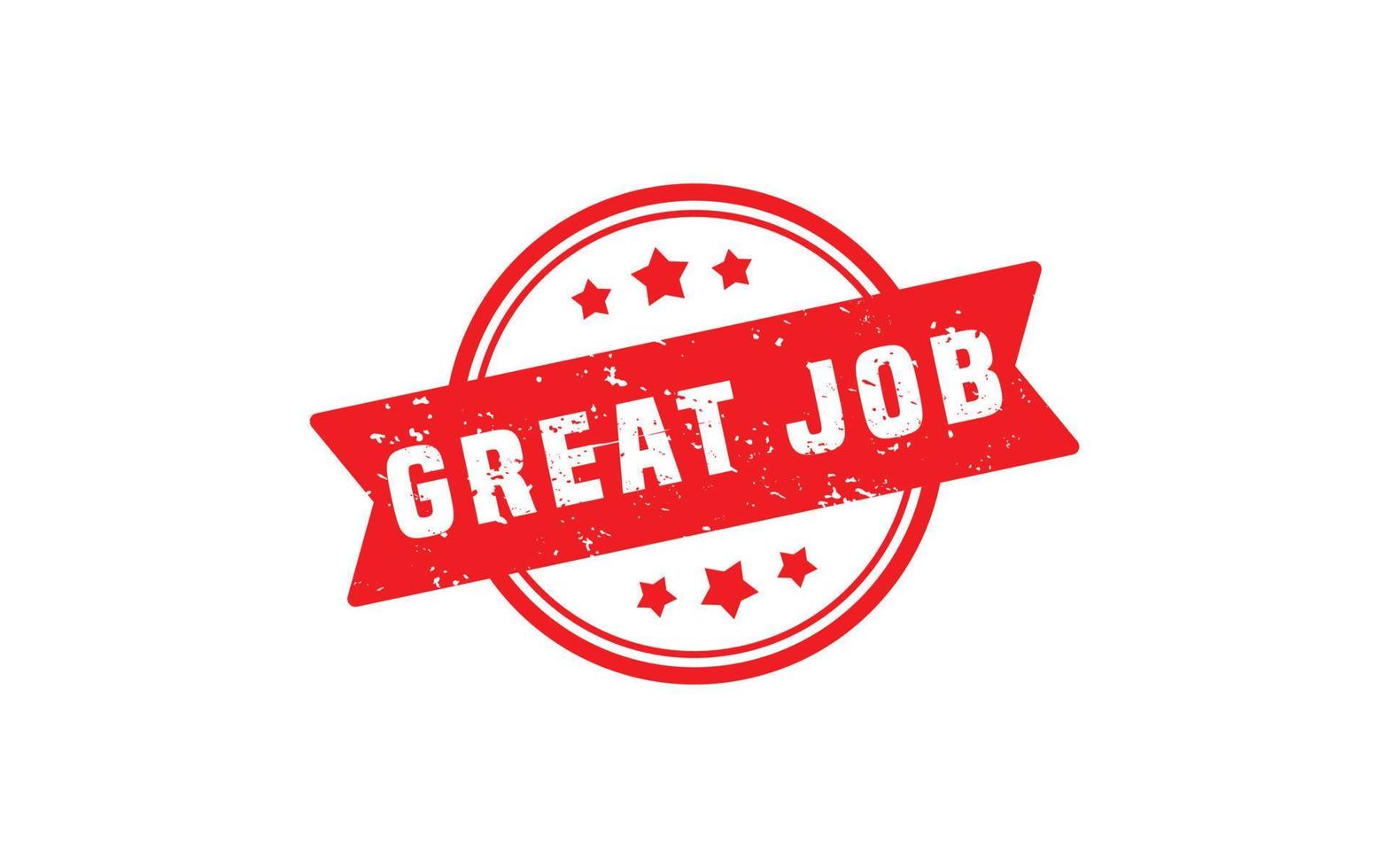 GREAT JOB rubber stamp with grunge style on white background 17070468