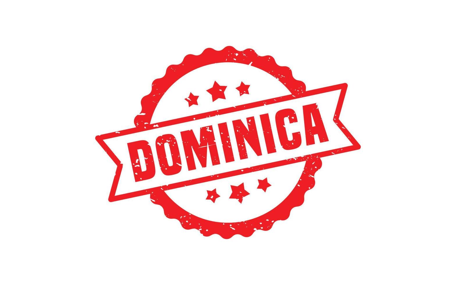 DOMINICA stamp rubber with grunge style on white background vector