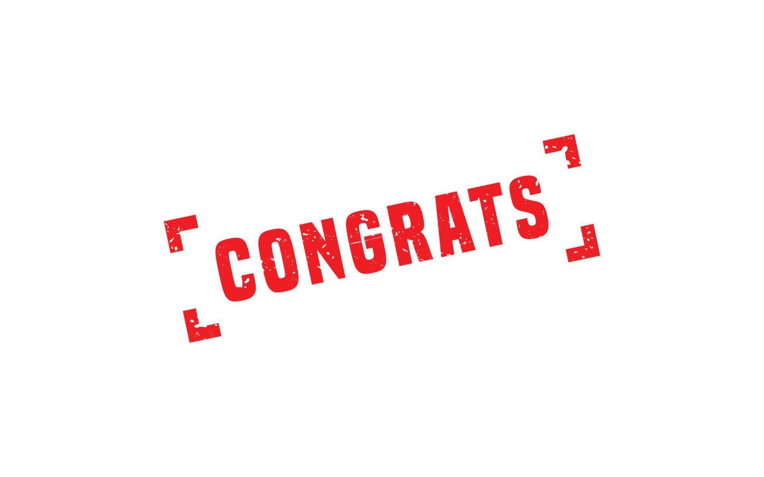CONGRATS rubber stamp with grunge style on white background vector
